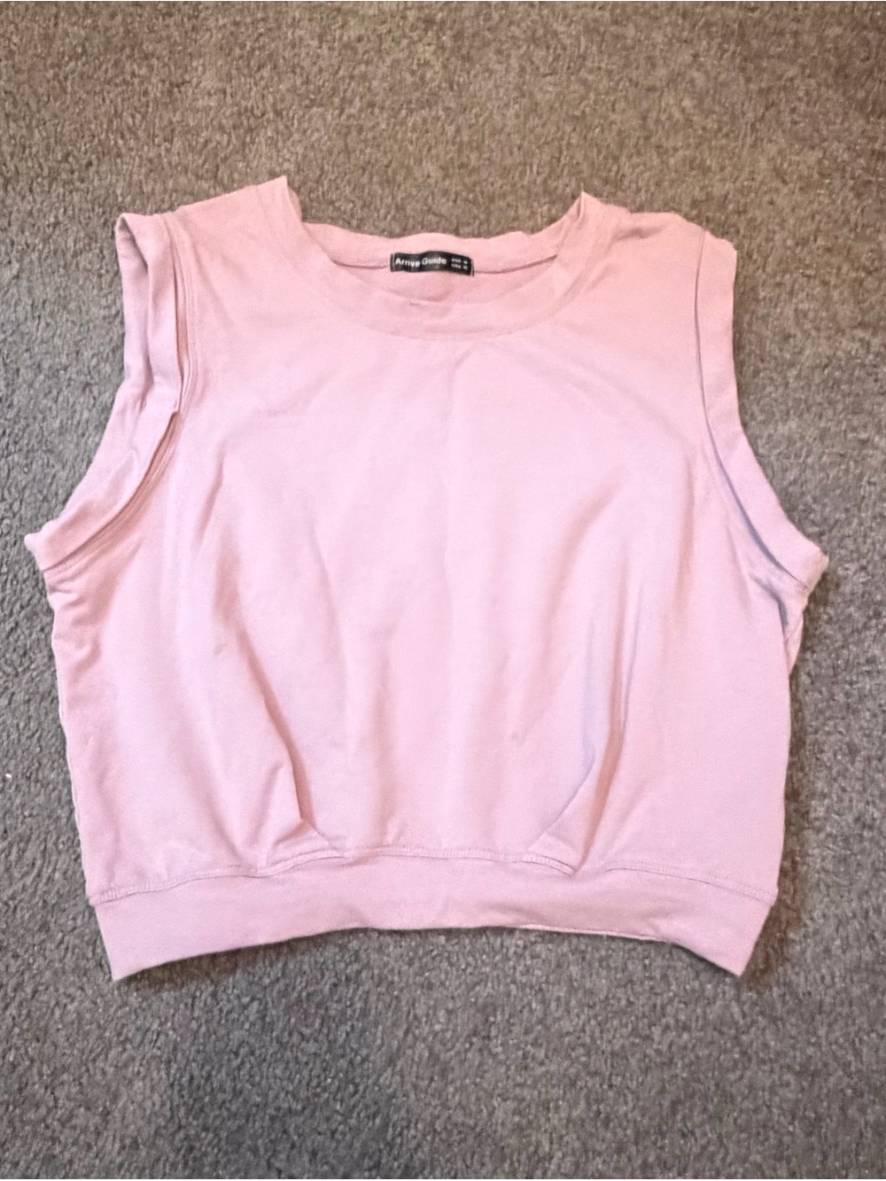 Cropped Sleeveless Tank Top - Light Purple